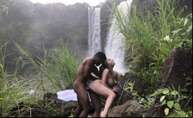An Interracial Couple Enjoying Their Time in the Wild