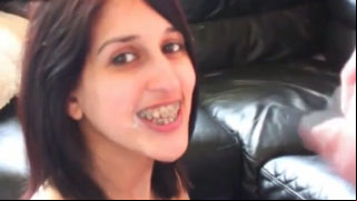 Desi Pakistani GF in Front of the Camera Gets Facialized After Screwing